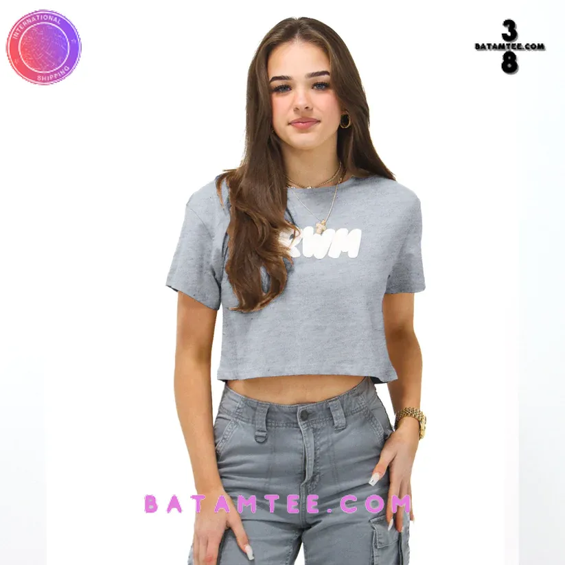 GRWM Tallulah Metcalfe Merch Cropped Tee - Heather Grey