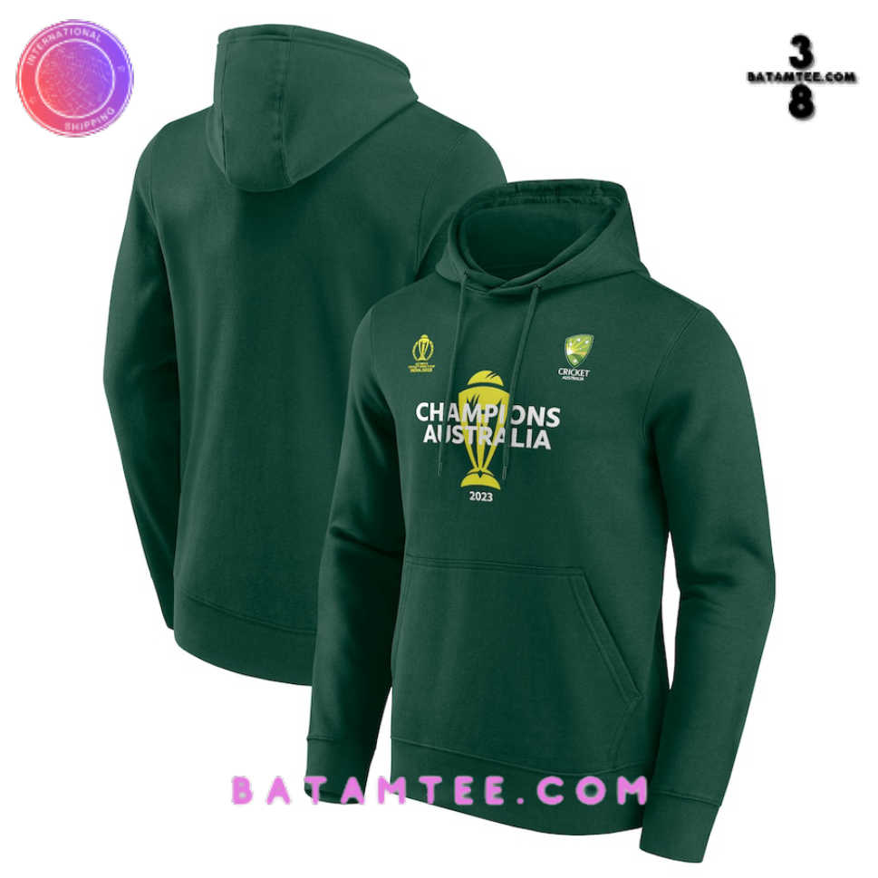 Australia Cricket World Cup 2023 Champions Team Green Hoodie's Overview - Batamtee Shop - Threads & Totes: Your Style Destination