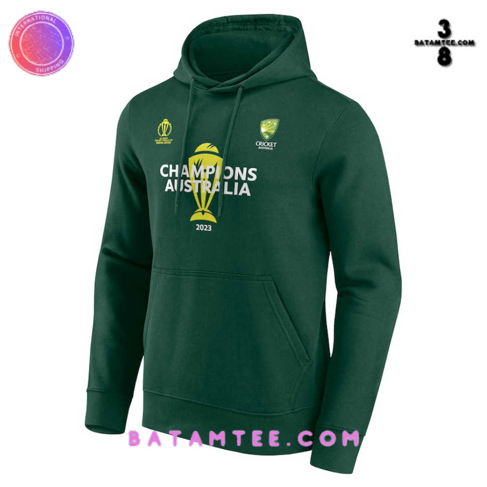 Australia Cricket World Cup 2023 Champions Team Green Hoodie's Overview - Batamtee Shop - Threads & Totes: Your Style Destination