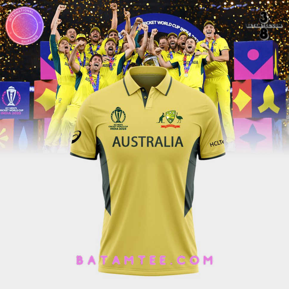 Australia Mens Cricket Team Champions ICC World Cup 2023 Polo Shirt's Overview - Batamtee Shop - Threads & Totes: Your Style Destination