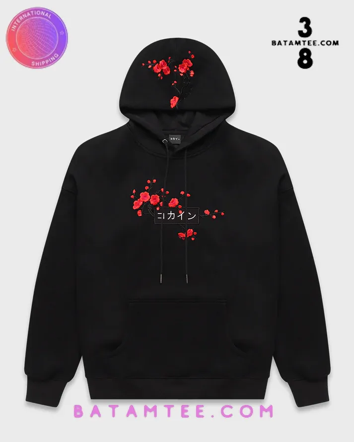 Kokaine Black Red Blossom Hoodie