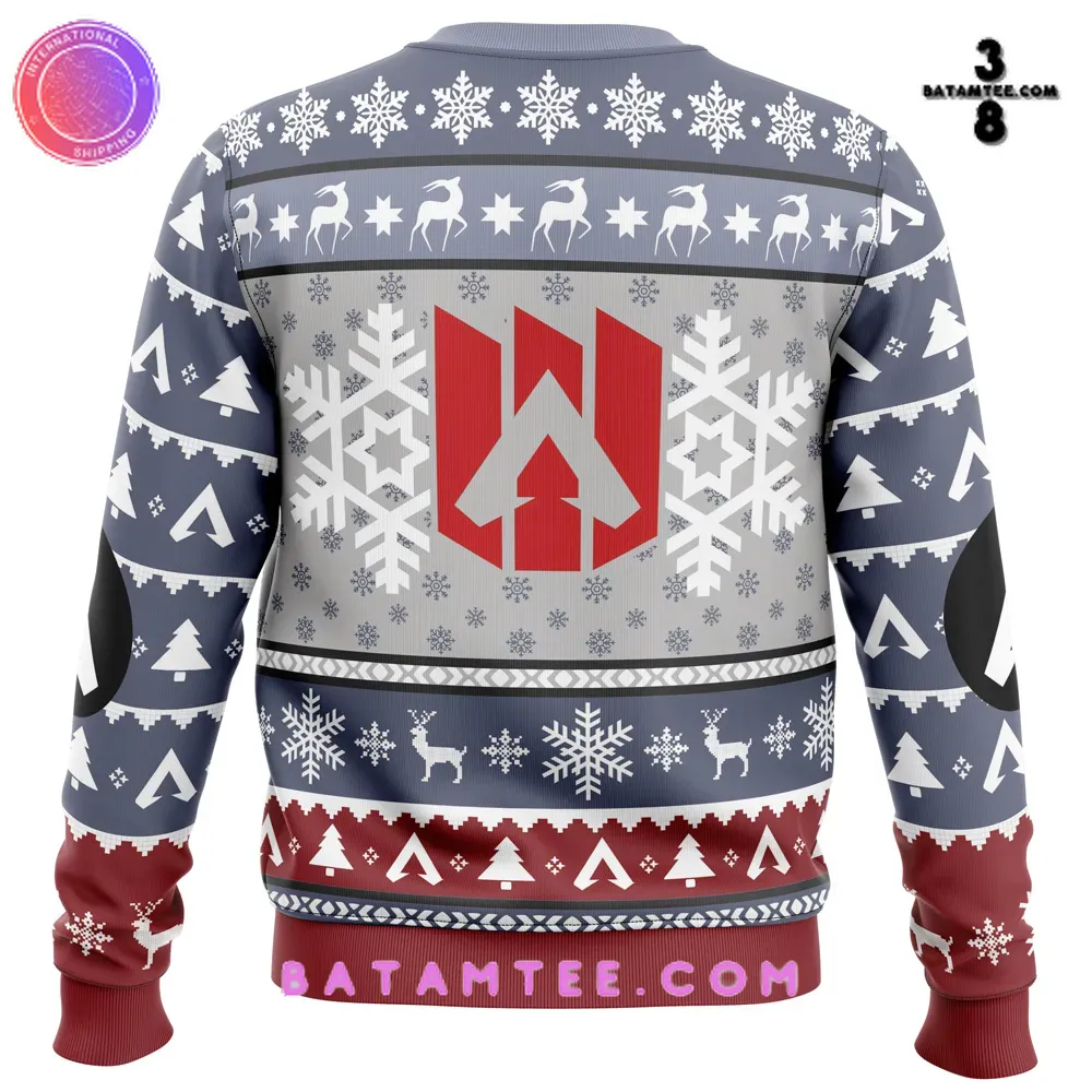 Battle Royale Apex Legends Snowflake Grey Ugly Christmas Sweater's Overview - Batamtee Shop - Threads & Totes: Your Style Destination