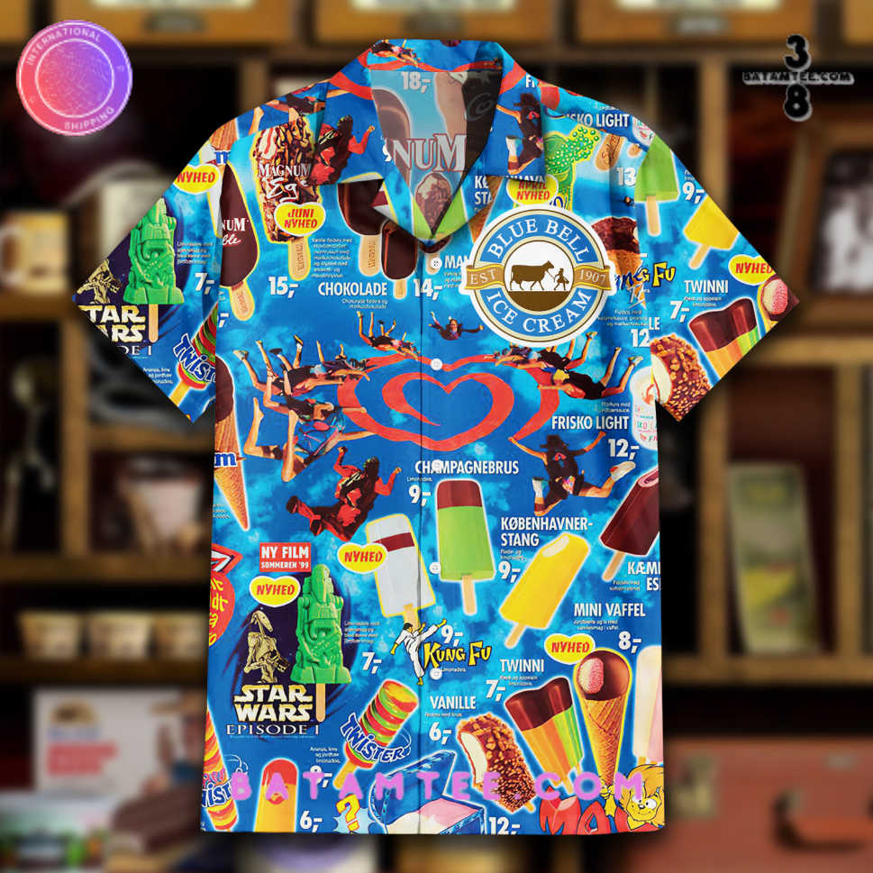 Blue Bell Creameries Ice Cream Hawaiian Shirt's Overview - Batamtee Shop - Threads & Totes: Your Style Destination