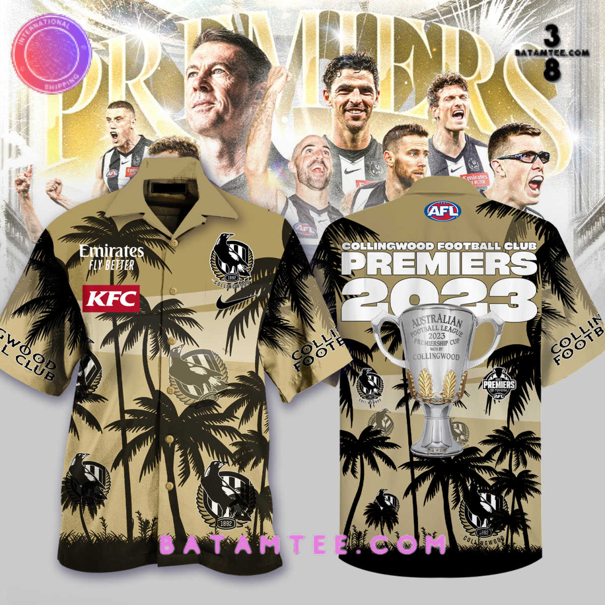 Collingwood FC Premiers 2023 AFL Hawaiian Shirt