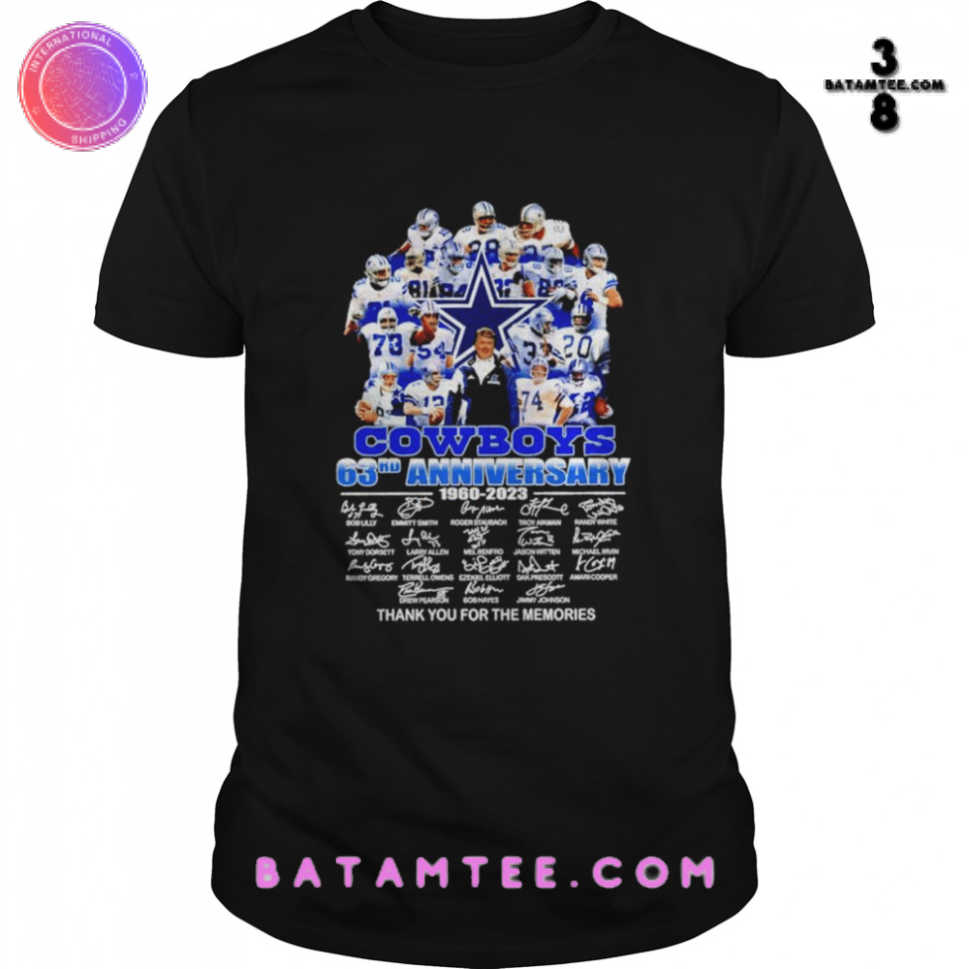 Dallas Cowboys 63rd Anniversary Thank You For Memories Signature T-Shirt's Overview - Batamtee Shop - Threads & Totes: Your Style Destination