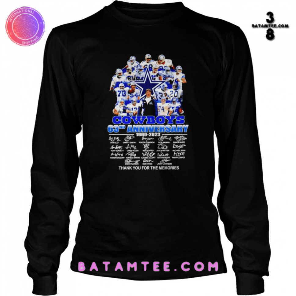 Dallas Cowboys 63rd Anniversary Thank You For Memories Signature T-Shirt's Overview - Batamtee Shop - Threads & Totes: Your Style Destination