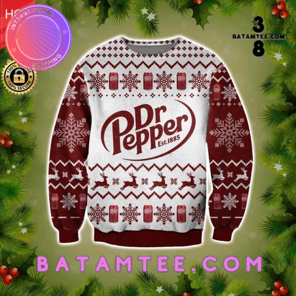 Dr Pepper Woolen Knitted Ugly Christmas Sweater's Overview - Batamtee Shop - Threads & Totes: Your Style Destination