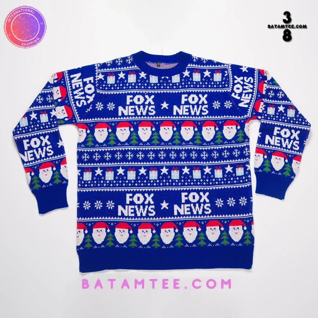 Fox News Reindeer Blue Ugly Christmas Sweater's Overview - Batamtee Shop - Threads & Totes: Your Style Destination