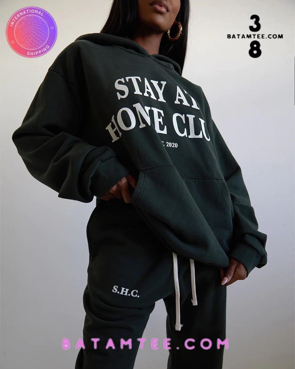 Stay At Home Club 2.0 Est 2020 Dark Green Hoodie's Overview - Batamtee Shop - Threads & Totes: Your Style Destination