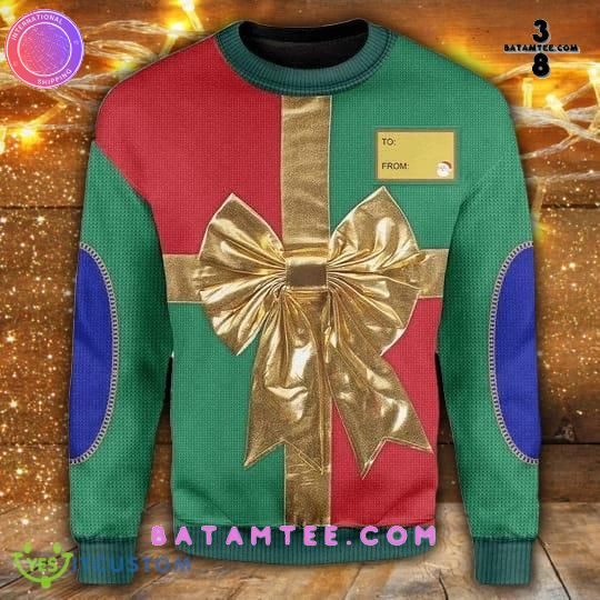 Gift Box Ryan Reynolds Ugly Christmas Sweater