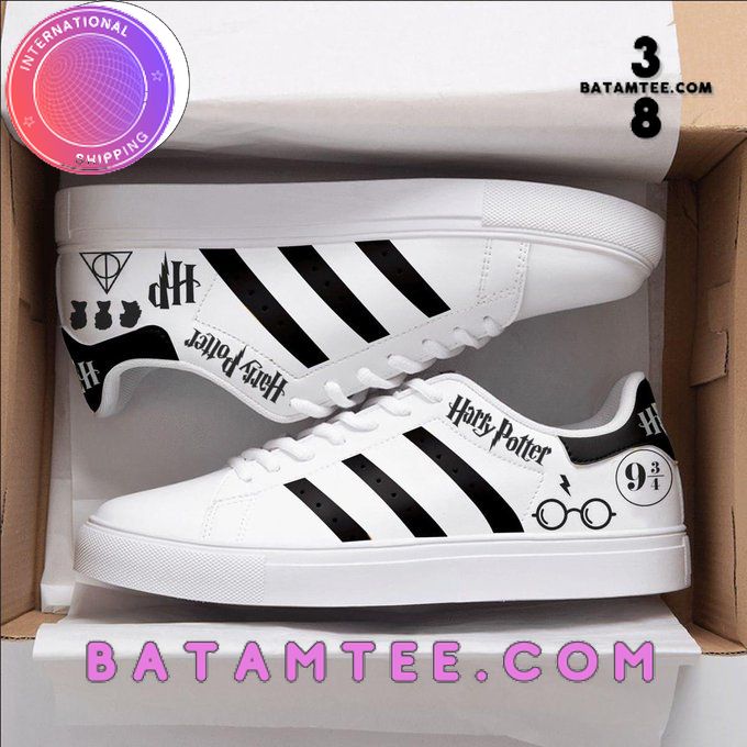 Harry Potter Hogwarts Platform 9 3/4 White Black Stripes Stan Smith Shoes's Overview - Batamtee Shop - Threads & Totes: Your Style Destination