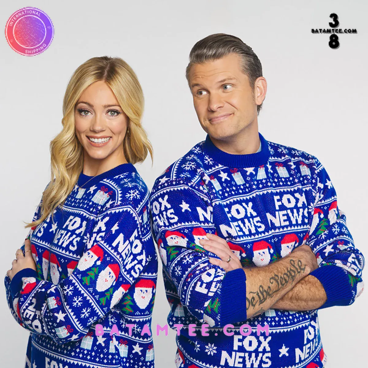 Fox News Reindeer Blue Ugly Christmas Sweater's Overview - Batamtee Shop - Threads & Totes: Your Style Destination