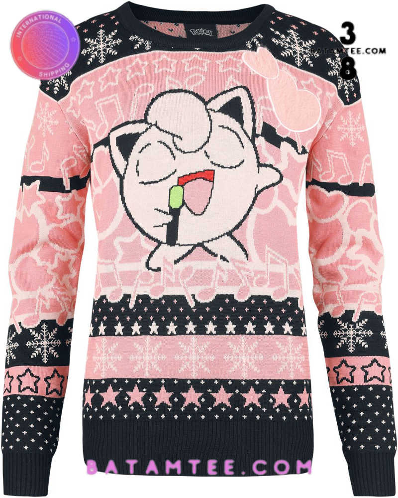 Jigglypuff Singer Pokemon Pink Christmas Jumper's Overview - Batamtee Shop - Threads & Totes: Your Style Destination