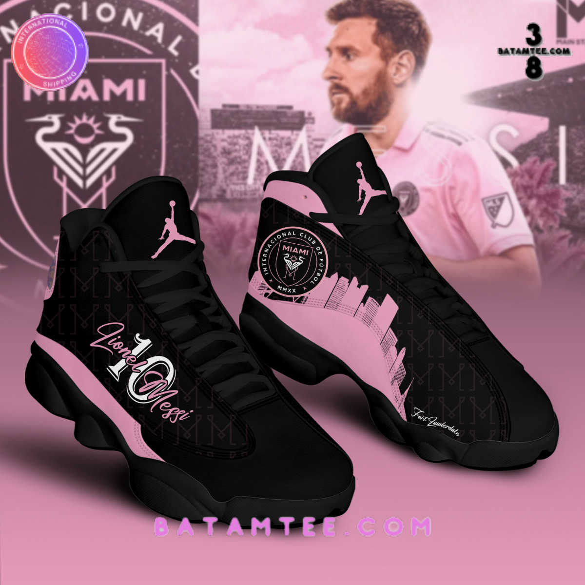 MLS Inter Miami Messi Number 10 Air Jordan 13's Overview - Batamtee Shop - Threads & Totes: Your Style Destination