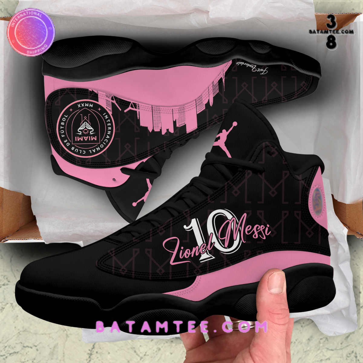 MLS Inter Miami Messi Number 10 Air Jordan 13's Overview - Batamtee Shop - Threads & Totes: Your Style Destination