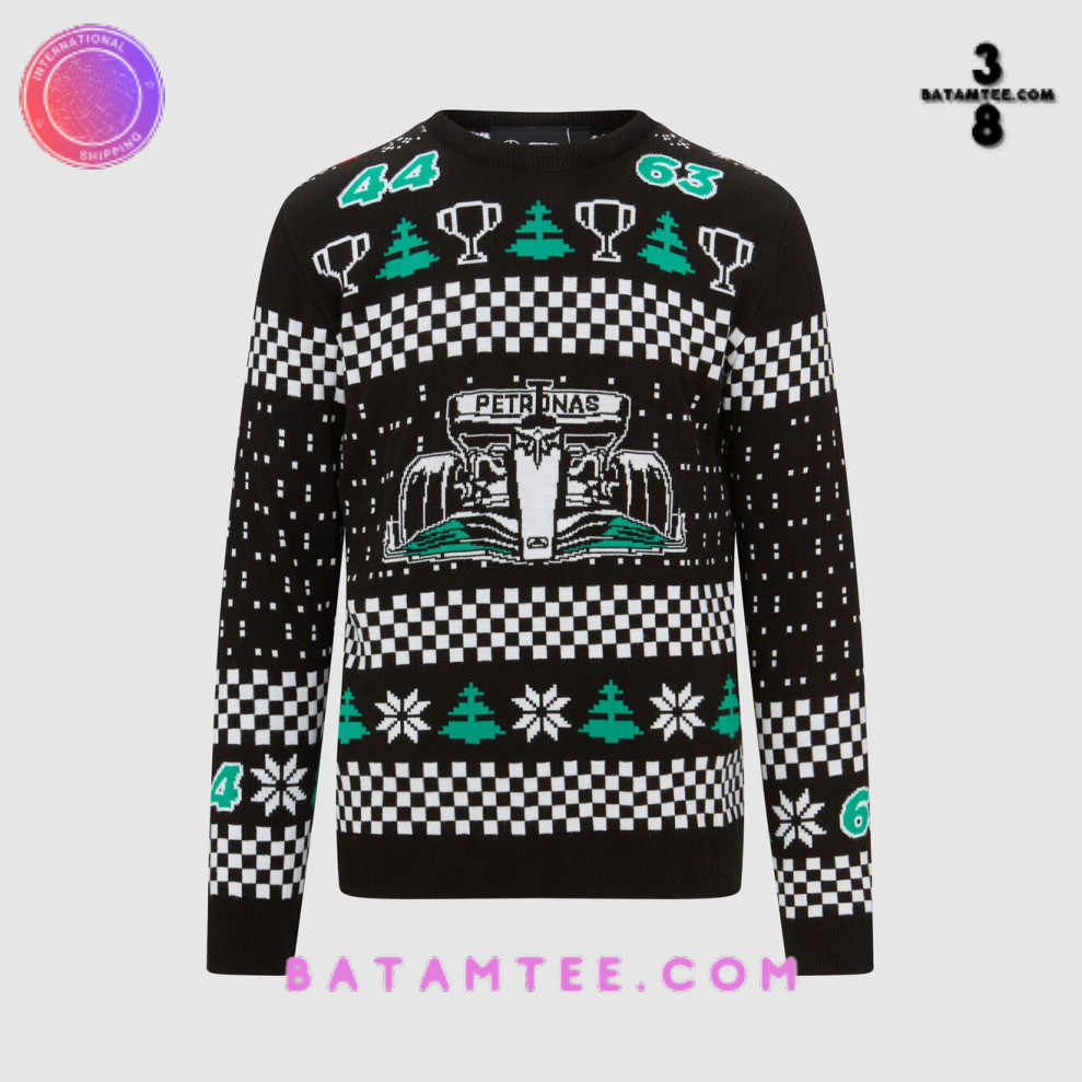 Mercedes AMG Petronas F1 Racing Ugly Christmas Sweater's Overview - Batamtee Shop - Threads & Totes: Your Style Destination