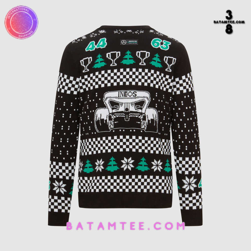 Mercedes AMG Petronas F1 Racing Ugly Christmas Sweater's Overview - Batamtee Shop - Threads & Totes: Your Style Destination