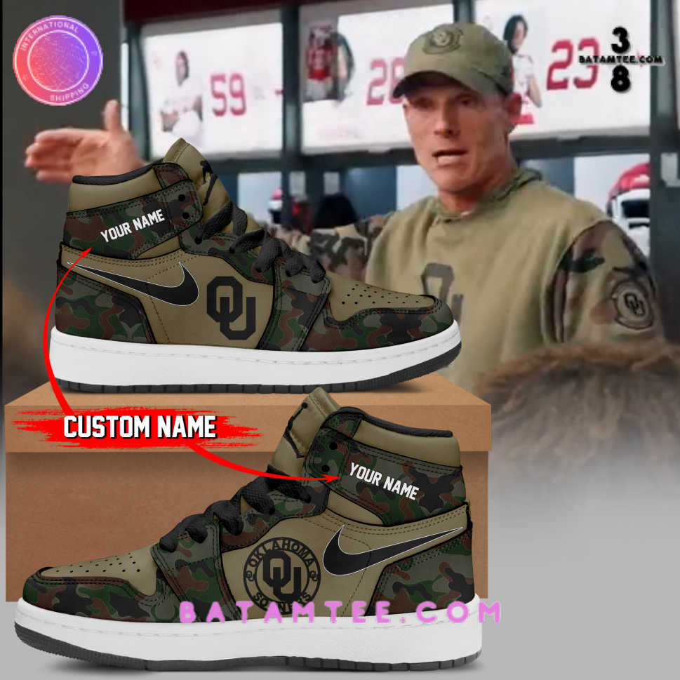 Oklahoma Sooners Go Oklahoma Football Veterans Camo Custom Name Air Jordan 1 Sneaker's Overview - Batamtee Shop - Threads & Totes: Your Style Destination