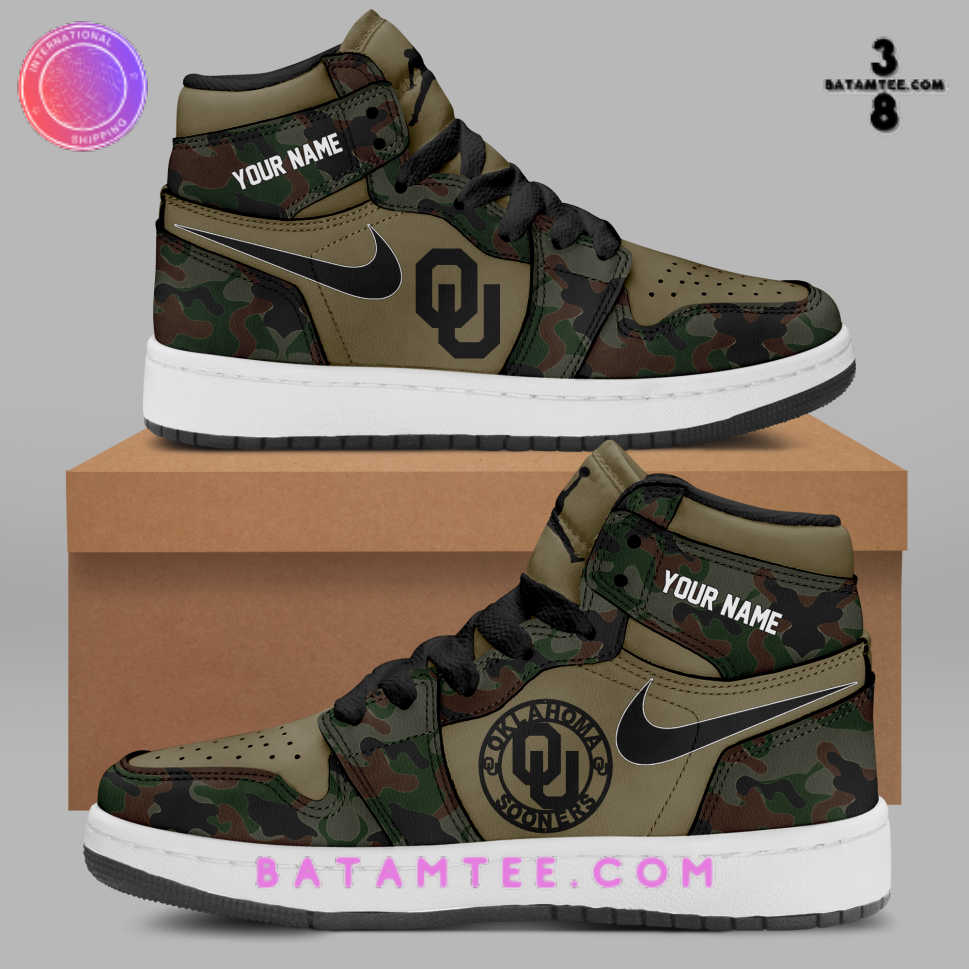 Oklahoma Sooners Go Oklahoma Football Veterans Camo Custom Name Air Jordan 1 Sneaker's Overview - Batamtee Shop - Threads & Totes: Your Style Destination