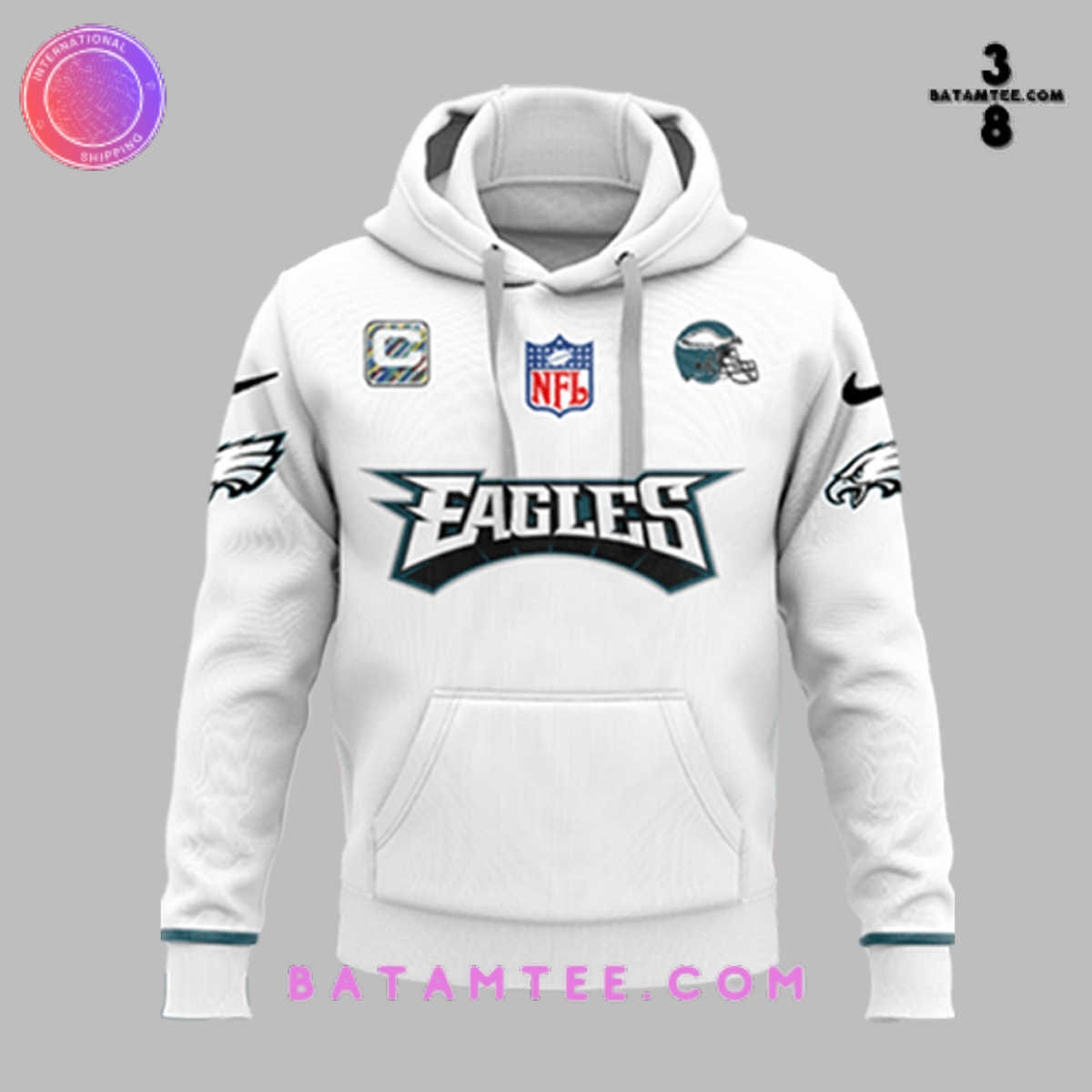 Philadelphia Eagles NFL Jalen Hurts White Combo Hoodie, Pants, Cap's Overview - Batamtee Shop - Threads & Totes: Your Style Destination