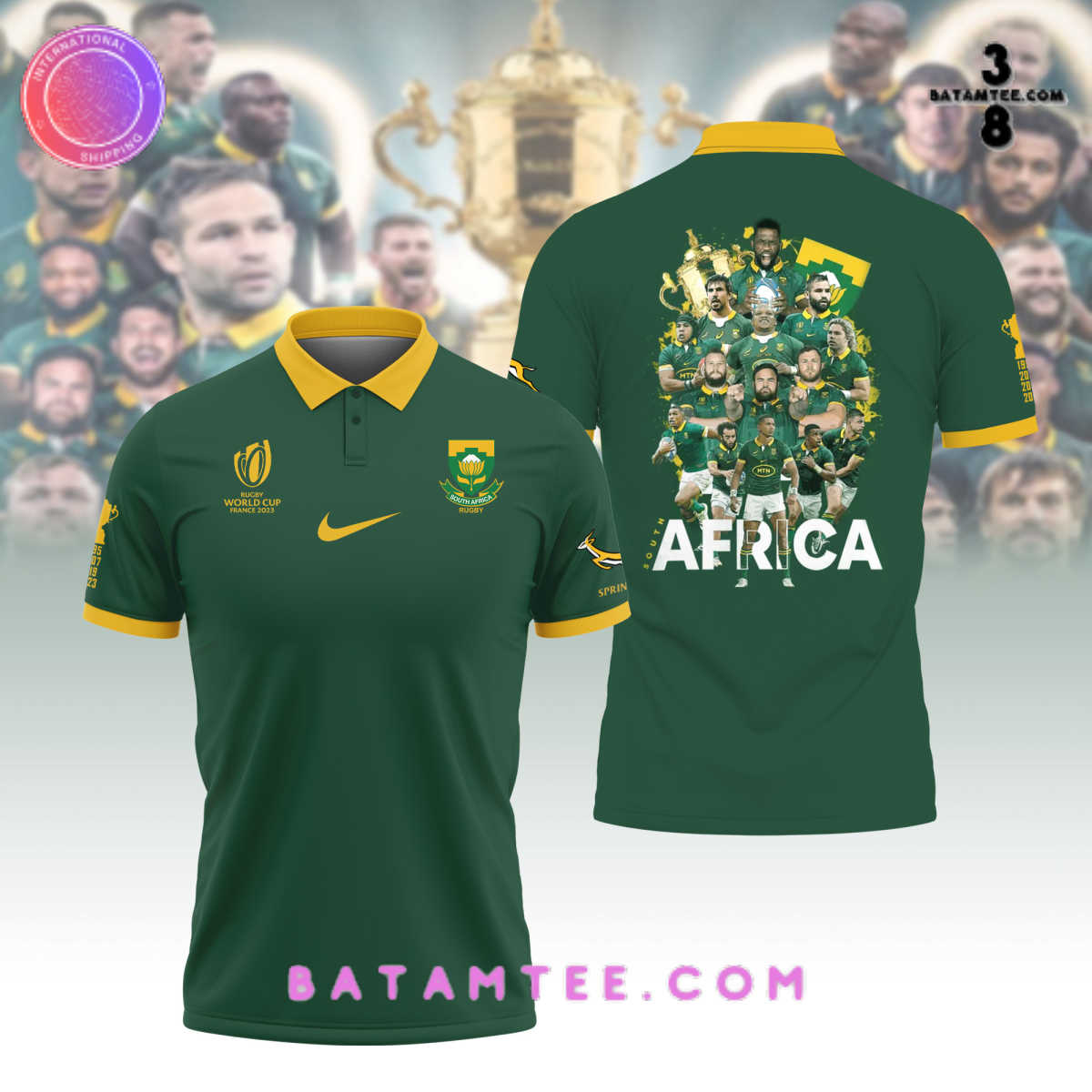 South Africa Rugby World Cup 2023 Road To Champions Polo Shirt's Overview - Batamtee Shop - Threads & Totes: Your Style Destination