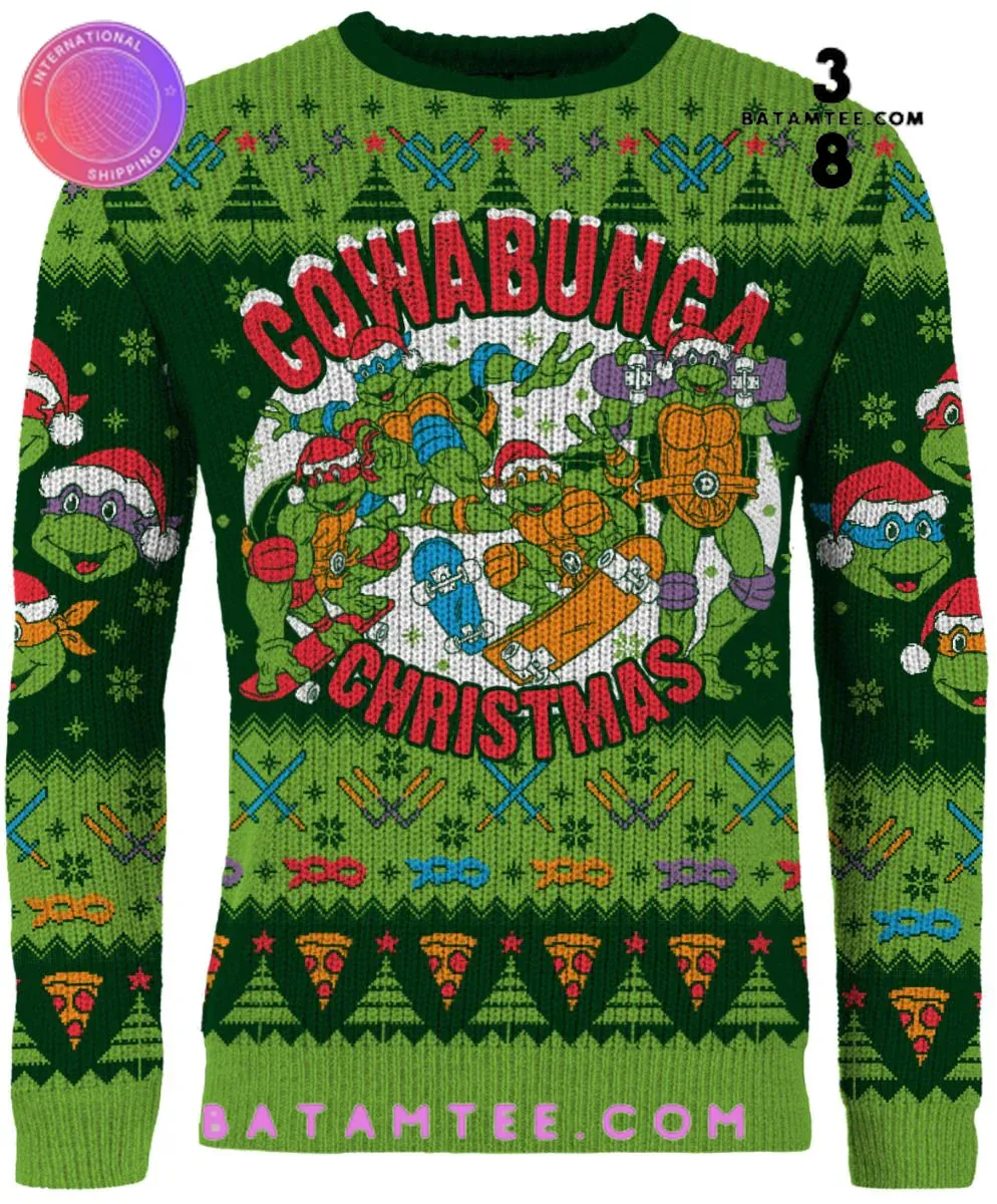 Teenage Mutant Ninja Turtles Cowabunga Ugly Christmas Sweater's Overview - Batamtee Shop - Threads & Totes: Your Style Destination