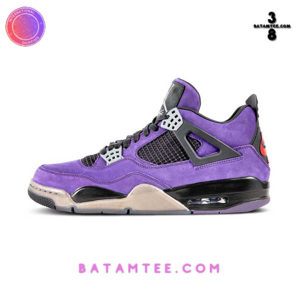 Travis Scott x Air Jordan 4 Retro Purple Suede - Black Midsole