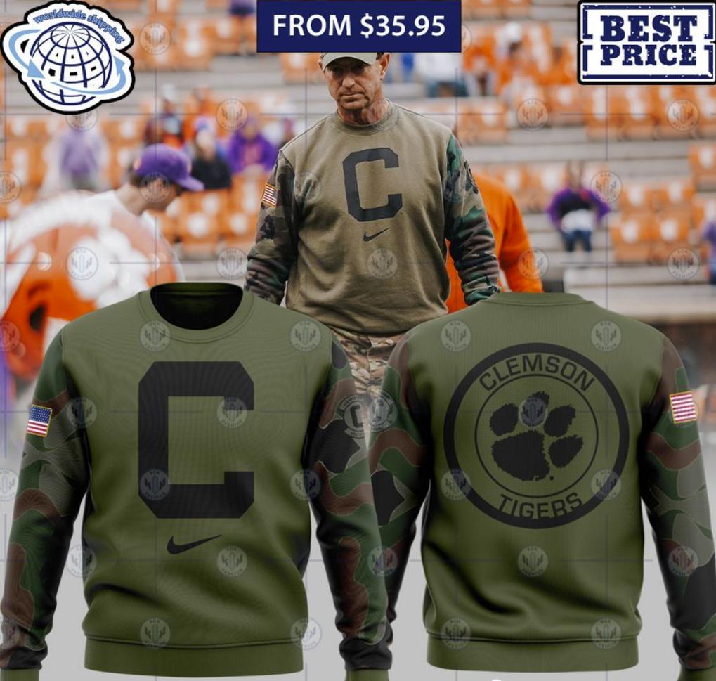 Coach Dabo Swinney Clemson Tigers Veteran Sweater's Overview - Batamtee Shop - Threads & Totes: Your Style Destination