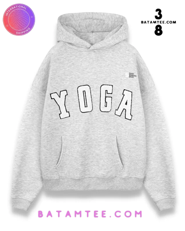 YOGA Melange Grey Hoodie's Overview - Batamtee Shop - Threads & Totes: Your Style Destination