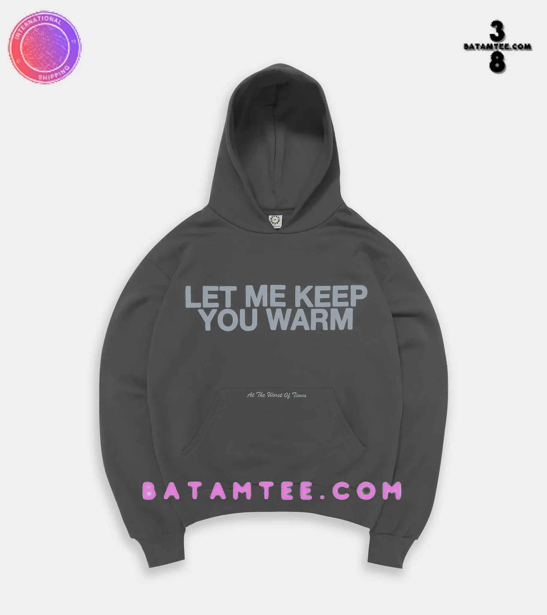 Let Me Keep You Warm Charcoal Hoodie