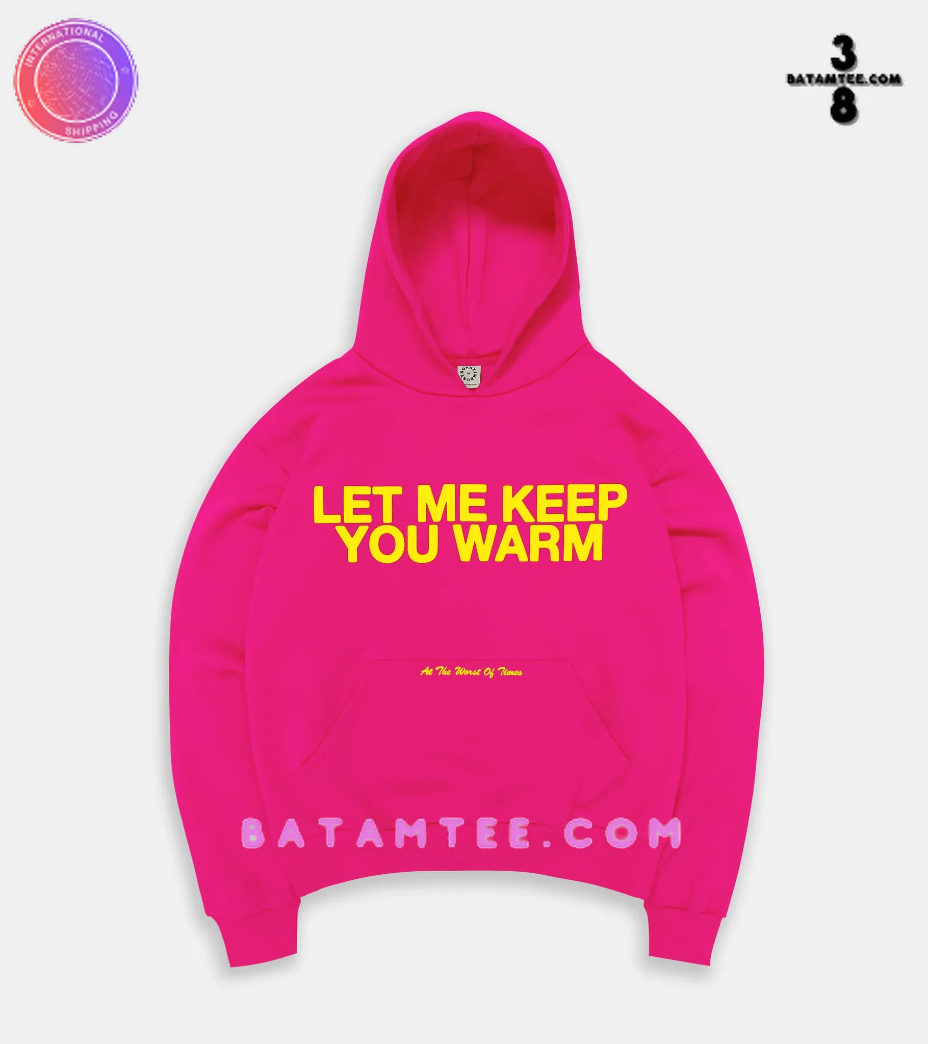 Let Me Keep You Warm Magenta Hoodie