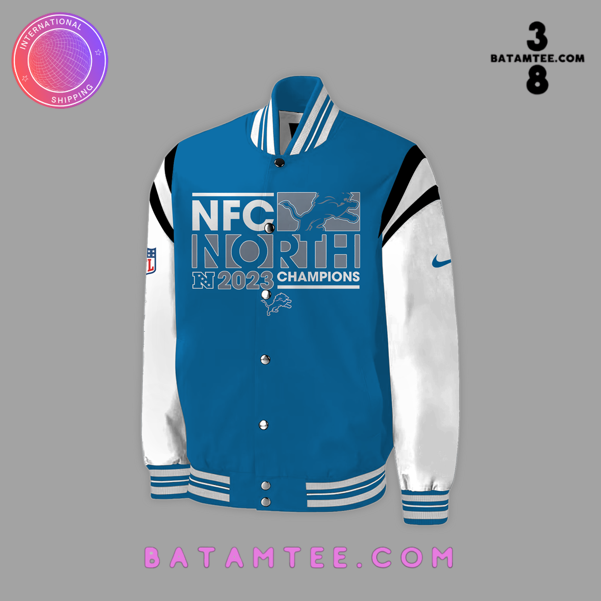 Detroit Lions 2023 NFC North 90th Champions Bomber Jacket's Overview - Batamtee Shop - Threads & Totes: Your Style Destination