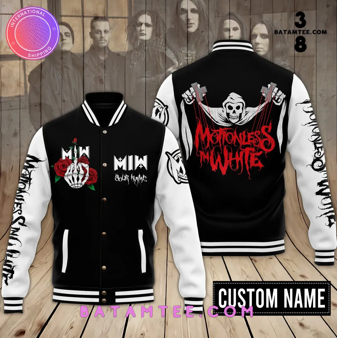 Motionless in White Custom Name Baseball Jacket