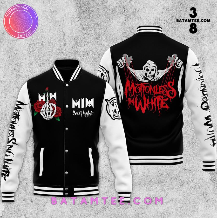 Motionless in White Custom Name Baseball Jacket's Overview - Batamtee Shop - Threads & Totes: Your Style Destination