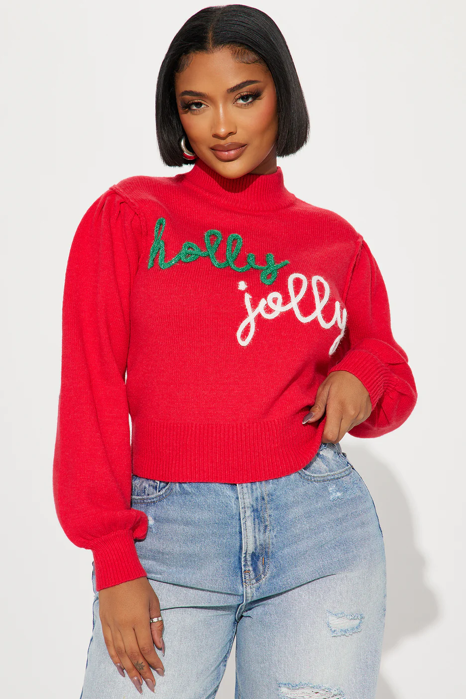 Holly Jolly Red Sweater