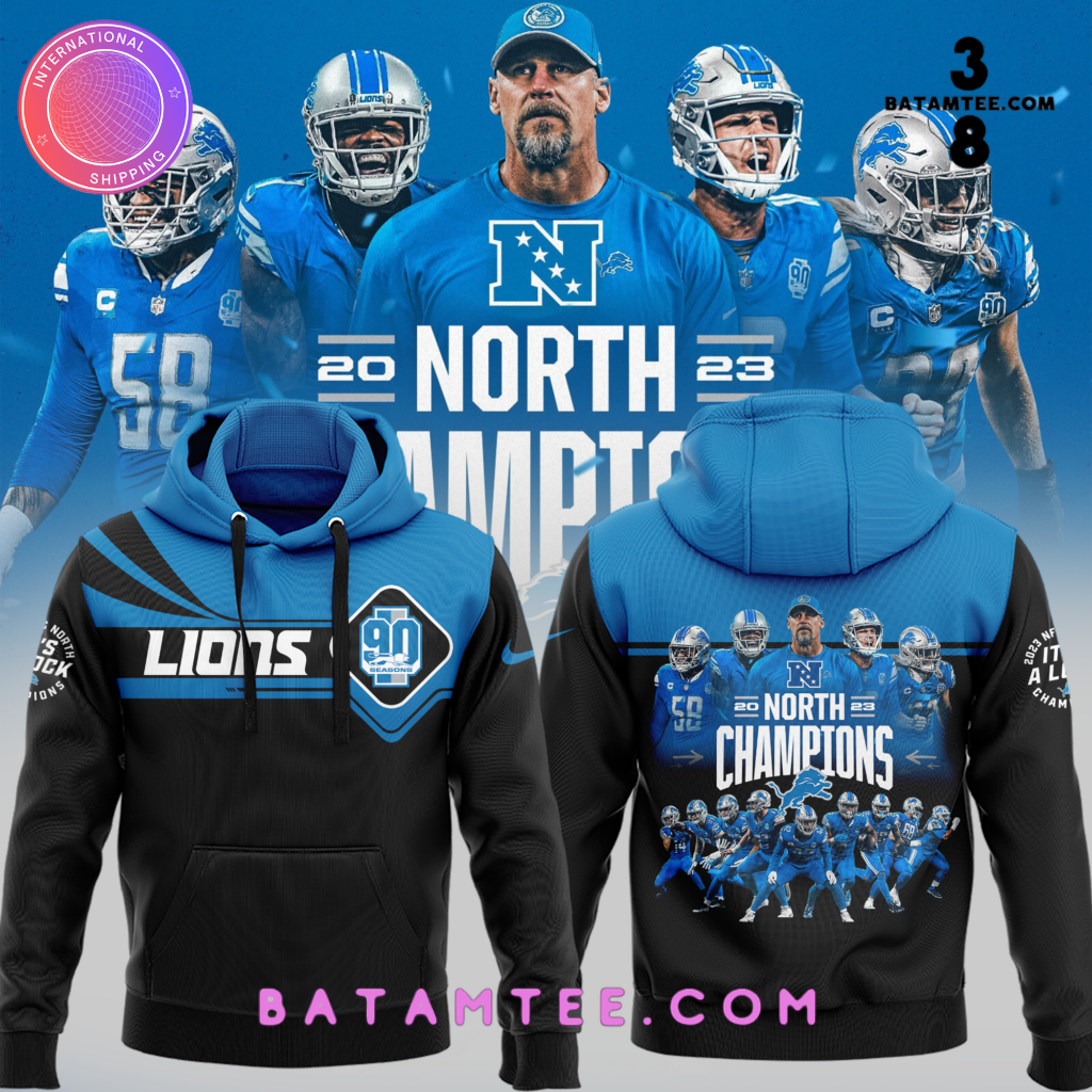 NFL Detroit Lions NFC 2023 90th Champions Black Hoodie, Pants, Cap