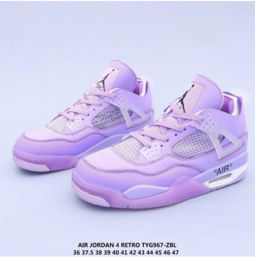 Air Jordan 4 Retro x Off White Lavanda's Overview - Batamtee Shop - Threads & Totes: Your Style Destination