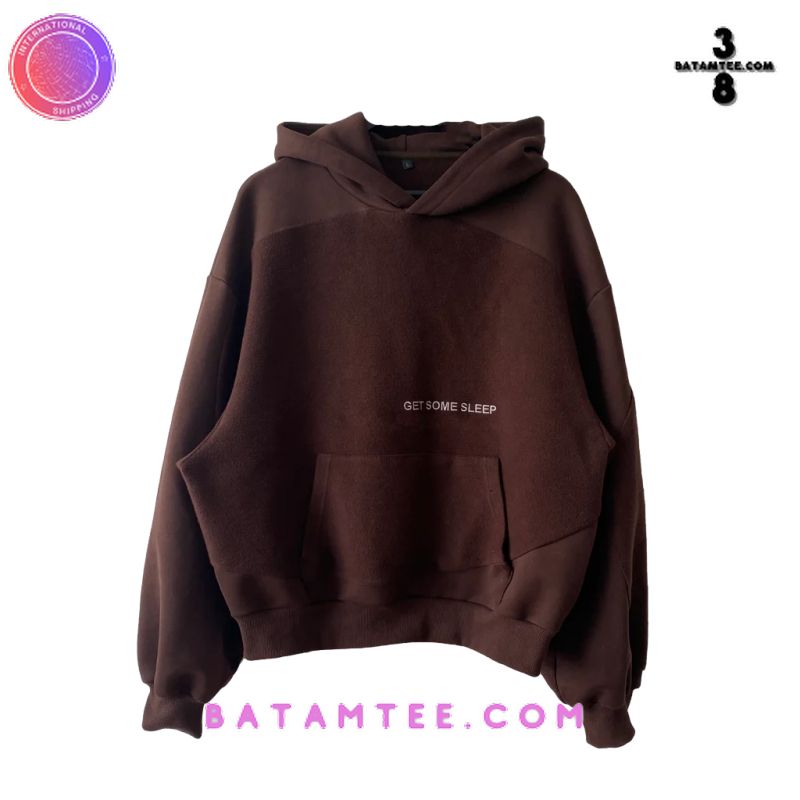 Get Some Sleep Brown Blank Hoodie