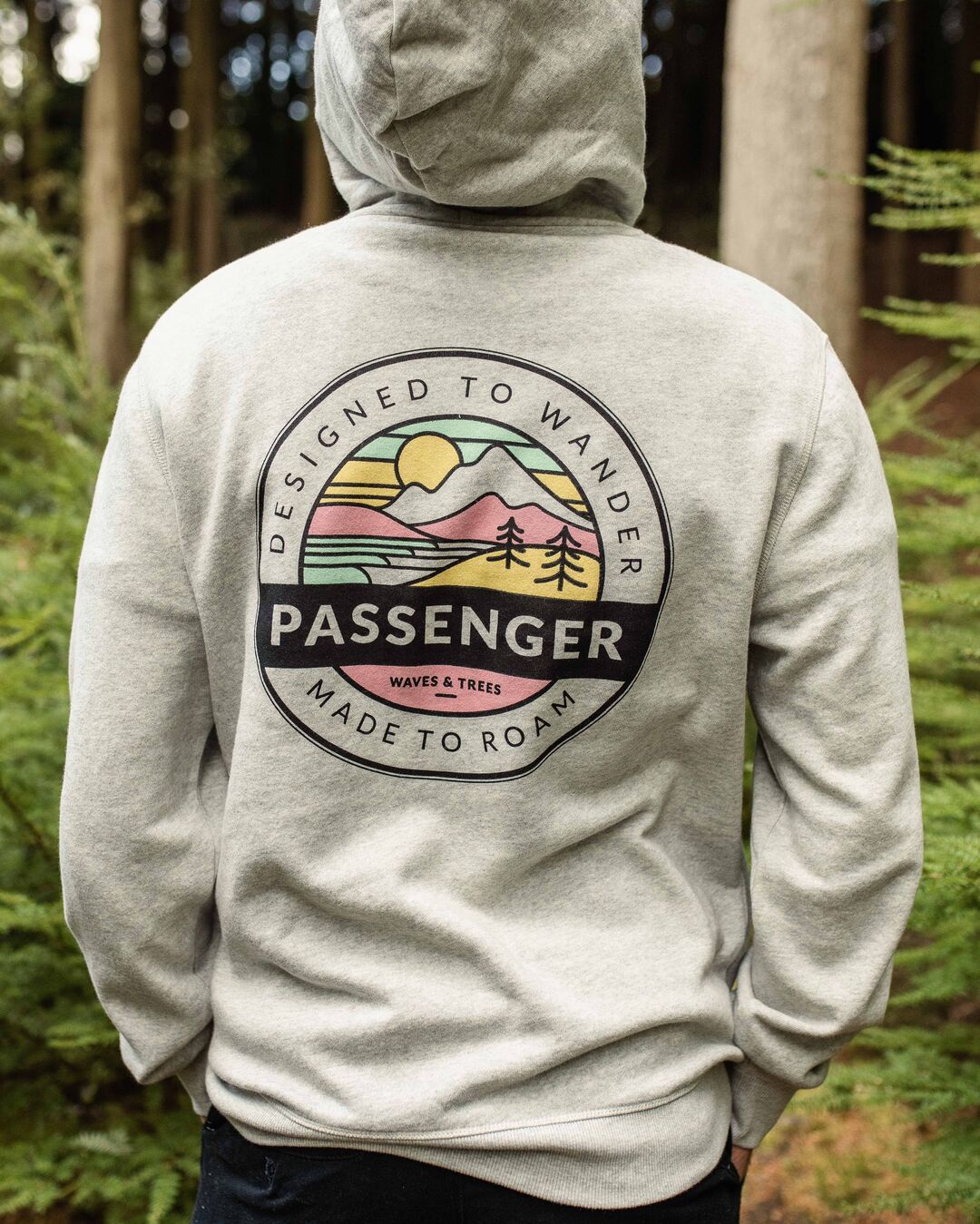 Passenger Made To Roam Grey Marl Hoodie