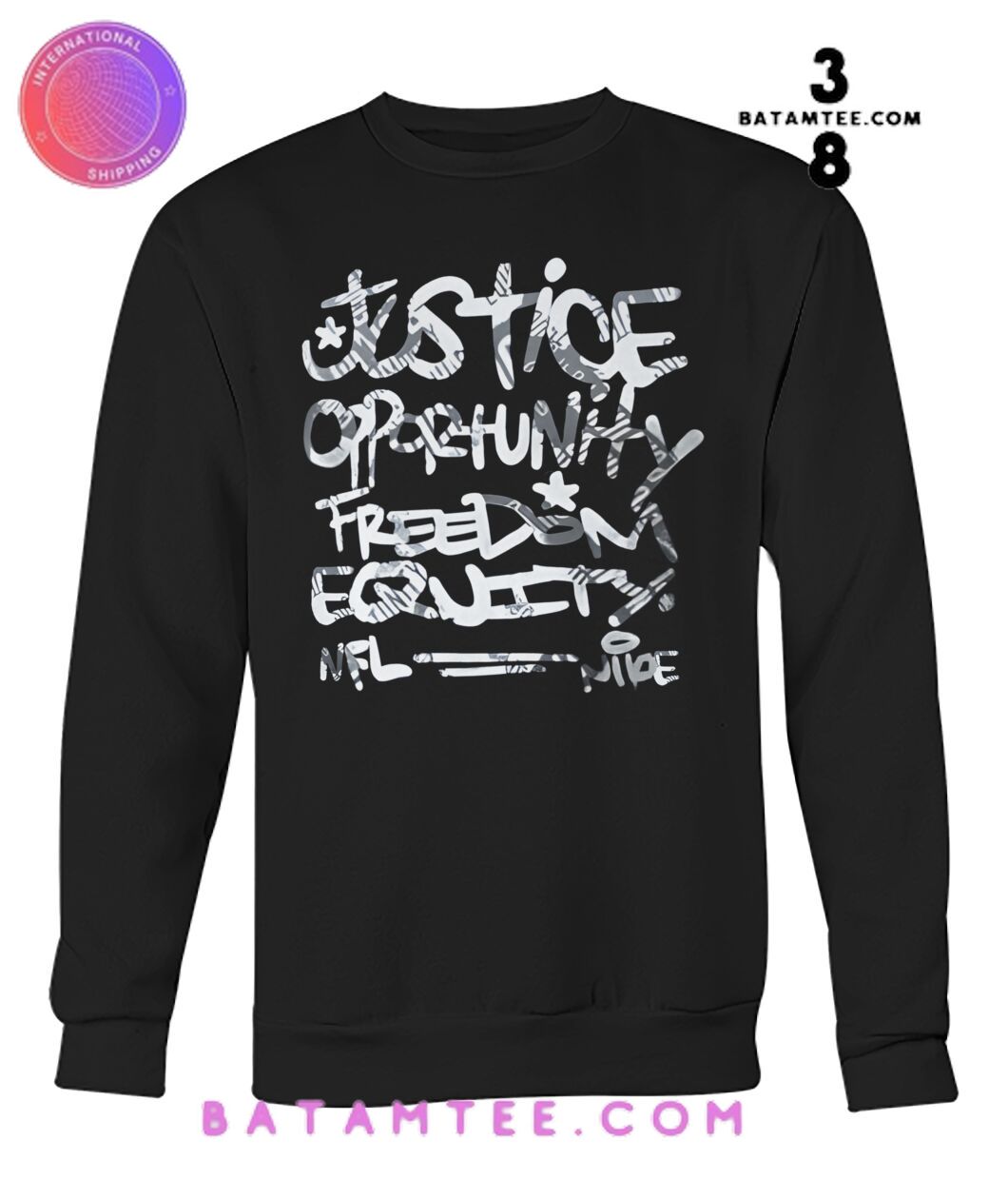 NFL Social Justice Opportunity Freedom Equity Sweatshirt