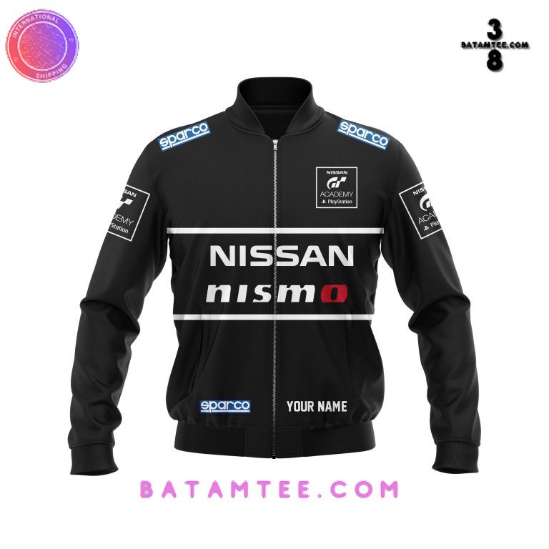 Nissan Nismo Academy Playstation Racing Black Personalized Bomber Jacket