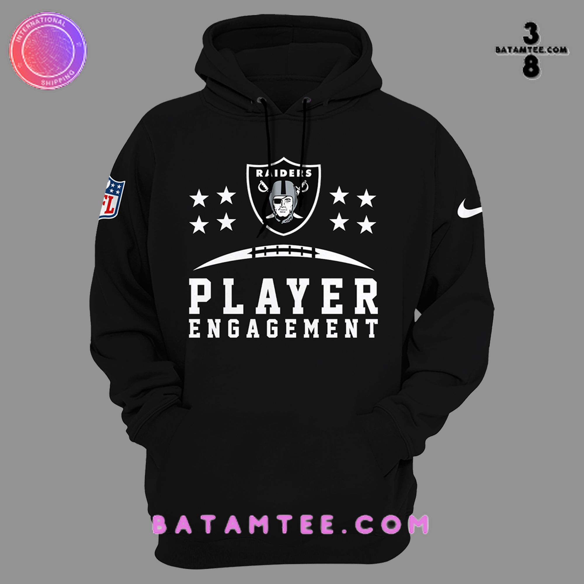 NFL Las Vegas Riders Player Engagement Black Hoodie, Pants