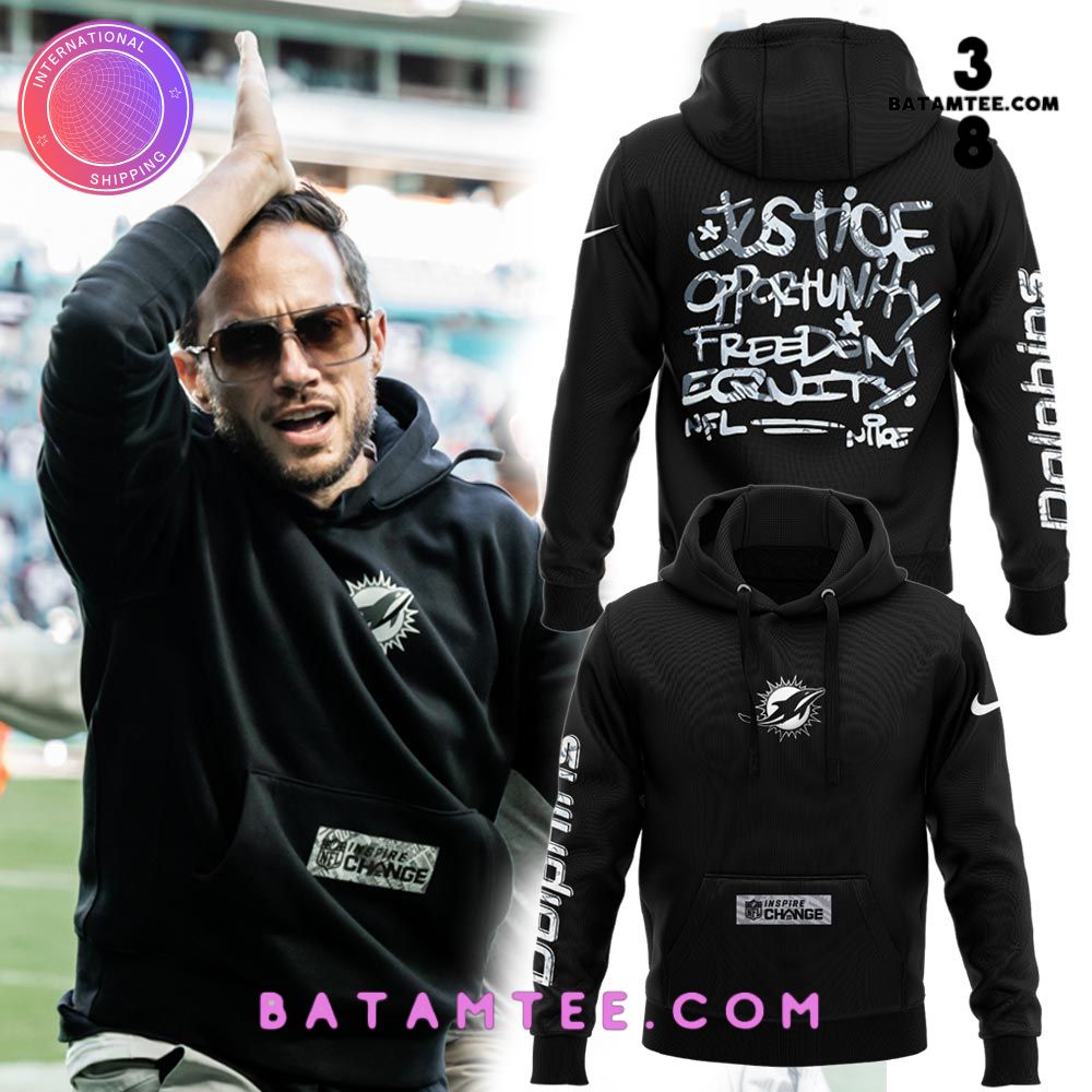 NFL Miami Dolphins Inspire Change Justice Opportunity Equality Freedom Black Hoodie, Pants, Cap