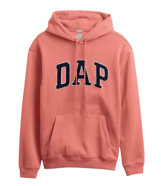 Gap x Dapper Dan Second Drop of "DAP GAP" Orange Coral Sunrise Hoodie