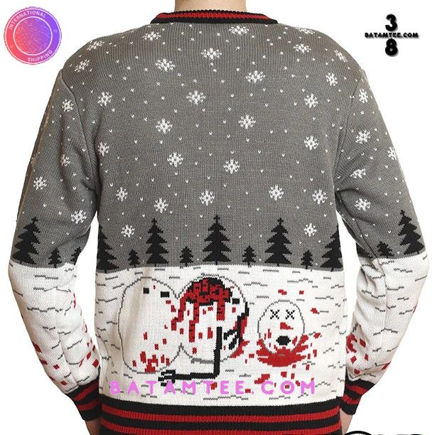 Zombie Snowman Ugly Christmas Sweater