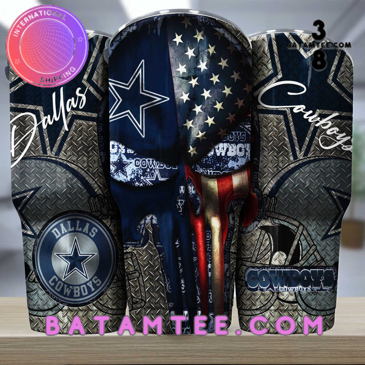 Dallas Cowboys Skull Tumbler's Overview - Batamtee Shop - Threads & Totes: Your Style Destination