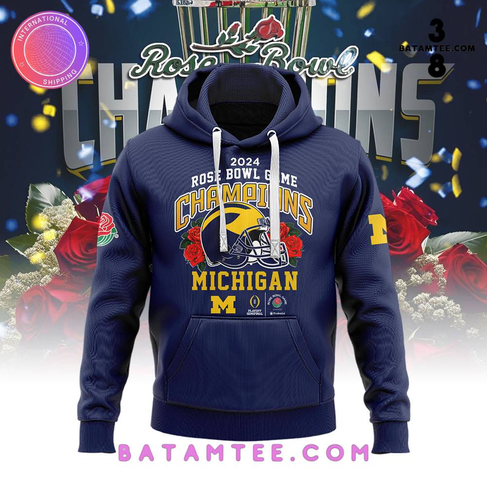 Michigan Wolverines 2024 Rose Ball Game Champions Combo Hoodie, Pants, Cap's Overview - Batamtee Shop - Threads & Totes: Your Style Destination