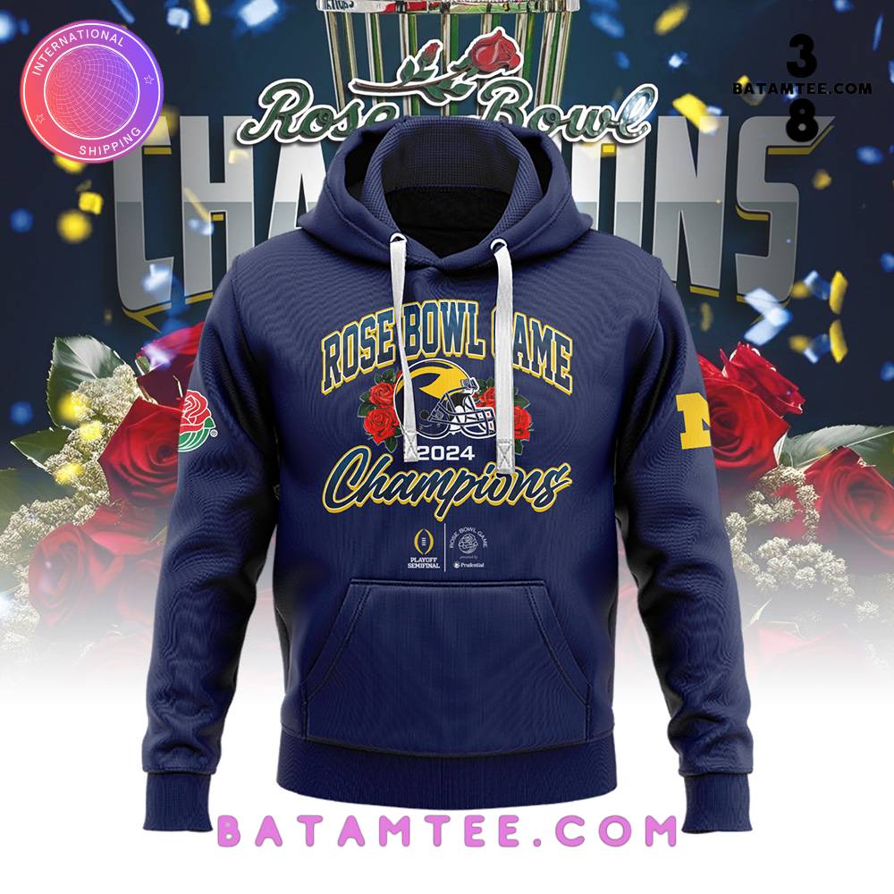 Michigan Wolverines 2024 Rose Ball Game Champions Navy Hoodie, Pants, Cap's Overview - Batamtee Shop - Threads & Totes: Your Style Destination