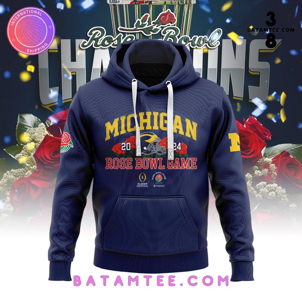 Michigan Wolverines 2024 Rose Ball Game Champs Navy Hoodie, Pants, Cap's Overview - Batamtee Shop - Threads & Totes: Your Style Destination