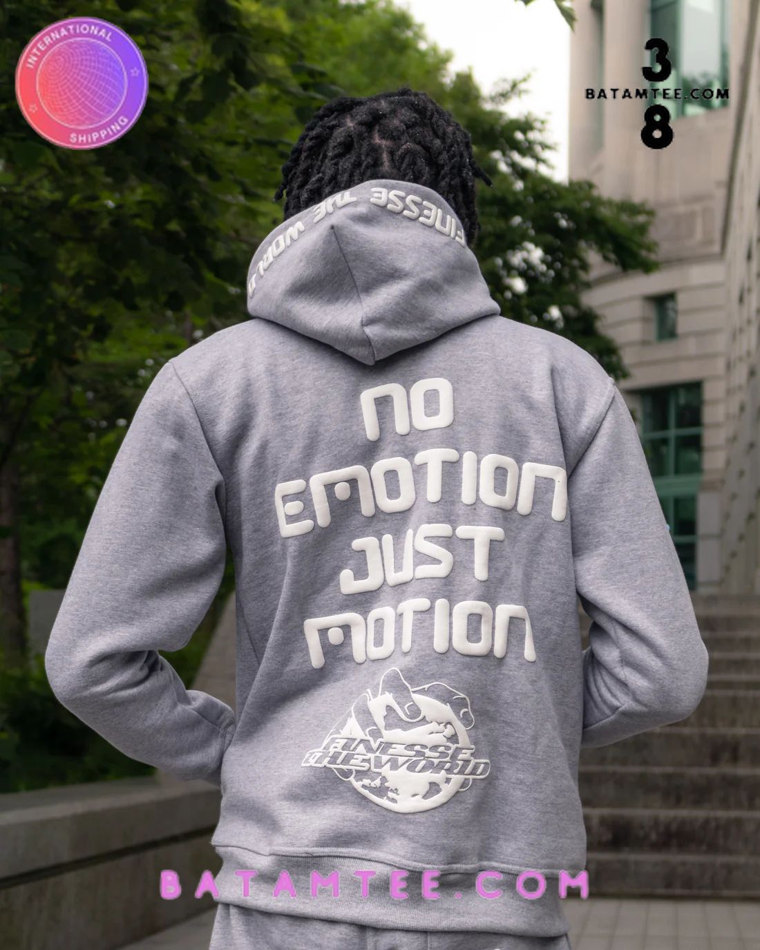 “No Emotion Just Motion” Black Hoodie, Pants's Overview - Batamtee Shop - Threads & Totes: Your Style Destination